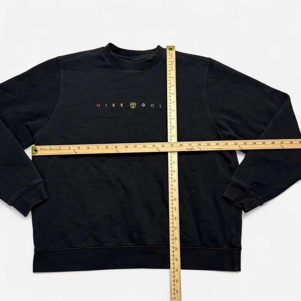 Nike Golf Rainbow Embroidered Center Logo Crewneck Sweatshirt Black Men’s Large - Picture 6 of 6